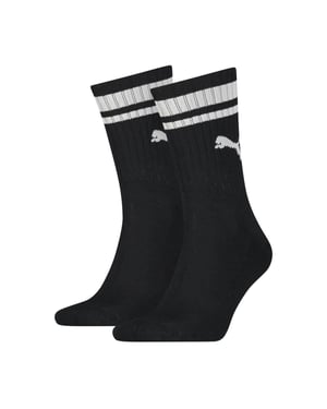 PUMA Heritage Crew 2Pck Zwart Sokken