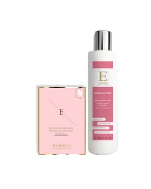 Hyaluronsyra + Kollagen Body Lotion 250ml +Rose Blossom Glow Hydro-Gel Eye Pads 5 X 2