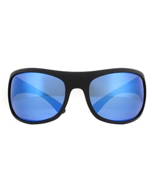 Polaroid wrap heren mat zwart blauw gepolariseerde zonnebril