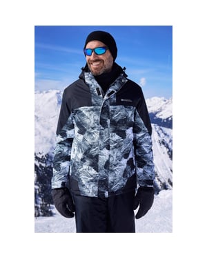 Mountain Warehouse Mens Shadow II Printed Skidjacka (Vit)