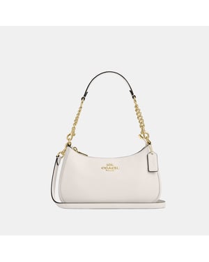 Teri Shoulder Bag in Refined Pebbled Leather with Chain Strap