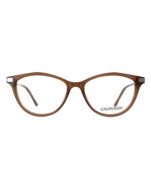 Calvin Klein Cat Eye Womens Milky Taupe Glasses