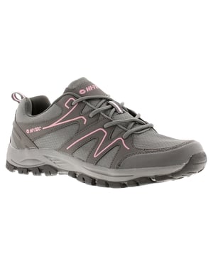 Hi-Tec Maine Polyester Dames Wandelschoenen Staal Grijs Houtskool