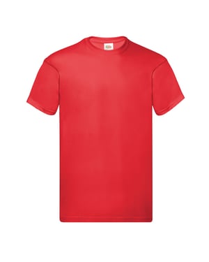 Fruit of the Loom Heren Origineel T-Shirt (Rood)