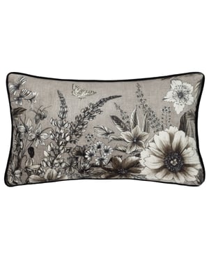 Wylder Harlington Gardenia Floral Piped Cushion Cover