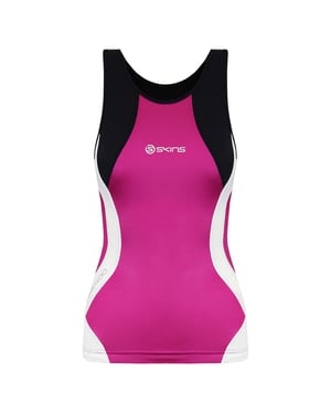 Skins Triathlon Compressie Mouwloos Roze Dames Racer Back Top T49085051