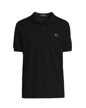 Fred Perry slim fit polo met logo black/chrome