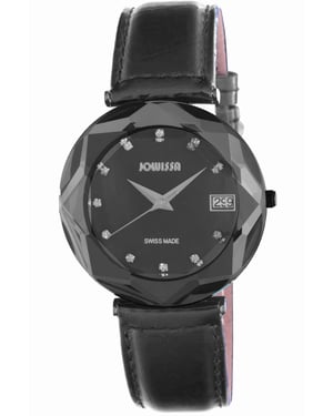 Jowissa: crystal women'sblack watch