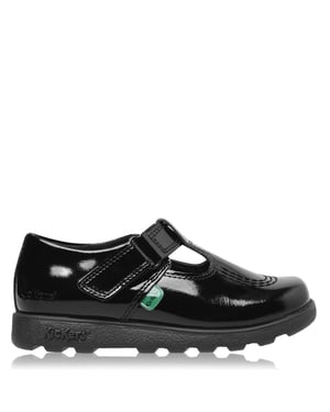 Kickers Girls Fragma T-Bar Shoes Junior Moc Toe