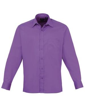 Premier Heren Premier Poplin Formeel Overhemd Met Lange Mouwen (Rijke Violet)