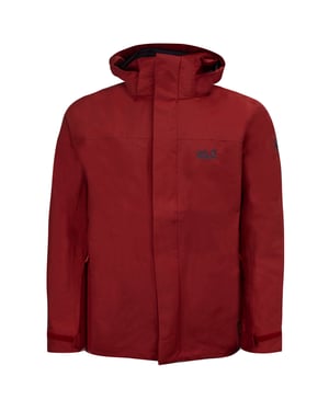 Jack Wolfskin Highland heren jas bordeauxrood