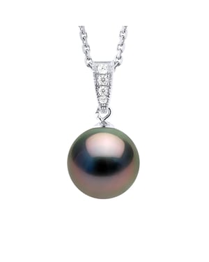 Necklace Prestige Jewelry - Real Cultured Tahiti Pearl Round 10-11 mm
