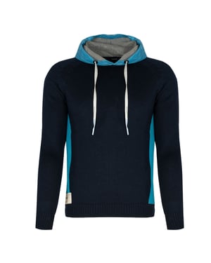 Takeshy Kurosawa Pullover med huva Herr Blå