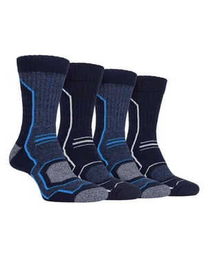 4 Pack Mens Cushion Lightweight Hiking Boot Socks for Warm Weather