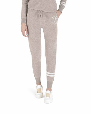 Crown Of Edinburgh Cashmere Träningsbyxor Morningside Kamel L