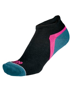 1000 Mile - Mens Active Low Cut Repreve Cushioned Sports Socks - Black / Teal