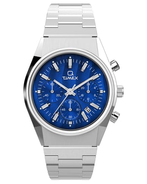 Timex Q Falcon Eye Chrono Men's Silver Watch TW2W33700