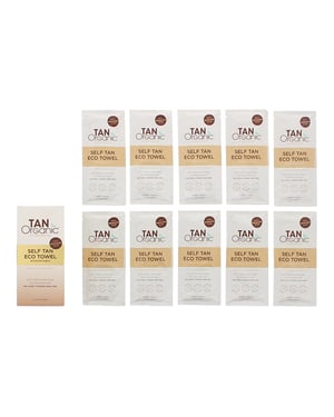 TanOrganic Self Tan Eco Tanning Towel 10 x 10ml