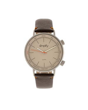 Vereenvoudig het 3300 horloge met leren band