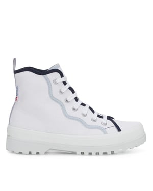 Superga Womens/Ladies 2341 Alpina Curly Bindings Ankle Boots (White/Blue)