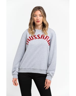 Trussardi dames trui in grijs katoen