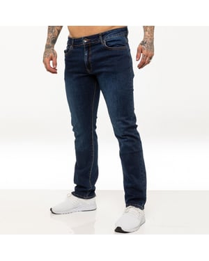 Kruze Mens Straight Leg Stretch Jeans