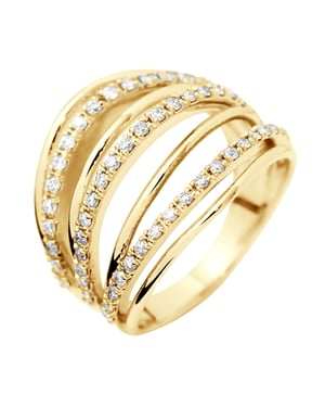 Diamond Ring 0.60 Cts luxe sieraden Yellow Gold