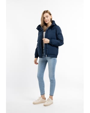 Dreimaster Winterjas met vulling Dames donker marine