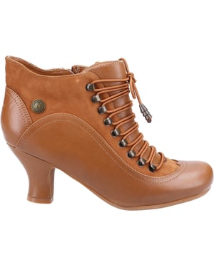 Hush Puppies Dames/dames Vivianna Leren Enkellaarsjes met Hak (Tan)