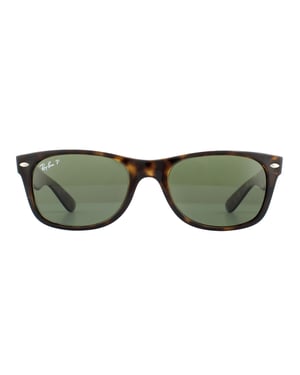 Ray-Ban Zonnebril Nieuwe Wayfarer 2132 902/58 Schildpad Groen Gepolariseerd 55mm