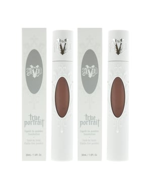 KVD Beauty True Portrait Liquid-To-Powder Foundation 30ml - Deep 080 x 2