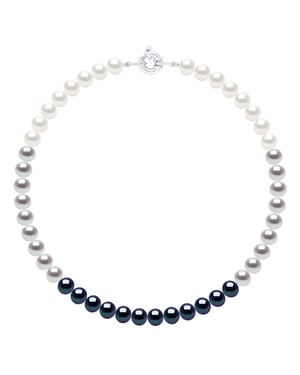 Ketting van Echte Gekweekte Zoetwaterparels en Ronde 8-9 mm