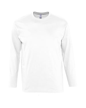SOLS Mens Monarch Long Sleeve T-Shirt (White)