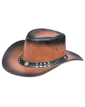 Australiensisk rök västerländsk stil cowboy outback äkta läder aussie bush-hatt