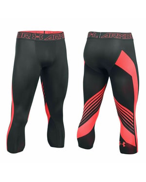 Under Armour HeatGear Supervent 2.0 Svart Orange Mens 3/4 Leggings 1289581 016