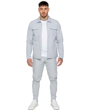 Enzo | Heren Cargo Shacket Trainingspak Set