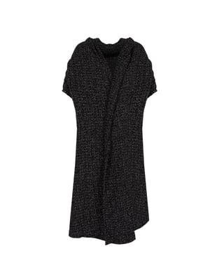 La Haine Inside Us Cardigan Asymmetrisk Dam Svart
