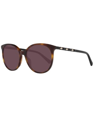Swarovski Round Womens Dark Havana Brown Gradient Sunglasses