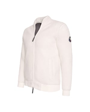 Cappuccino Italia Tröjor Sherpa Fleece Cardigan Vit