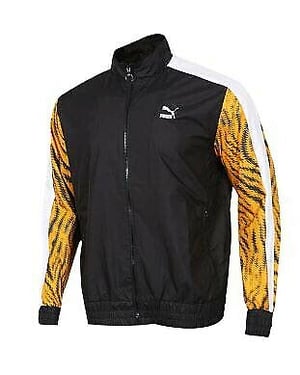 Puma Wild Pack Woven Full Zip Up Track Top Jacka Svart Herrar 579510 21