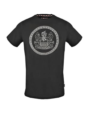Aquascutum Circle Aldis-logo zwart T-shirt