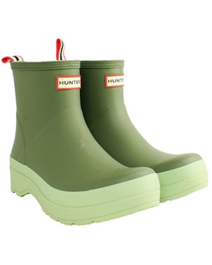 Hunter Play Short Mens Light Green Wellington Boots