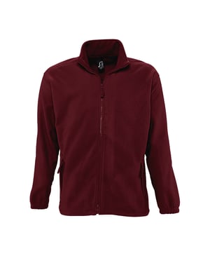 SOLS Heren North Full Zip Outdoor Fleece Jacket (Bourgondië)