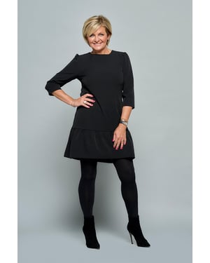 Caroline Tensen Floro Jurk Zwart