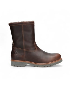 Panama Jack Men's Fedro Igloo C10 Brown Leather Biker Ankle Boots