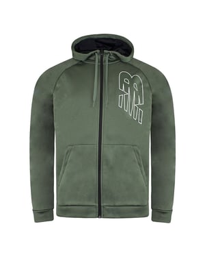 New Balance Long Sleeve Green Zip Tenacity Fleece Mens Track Jacket MJ13020 NSE