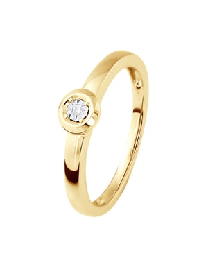 Diamant solitärring 0.010 0.50 Cts Cts Illusion gult guld