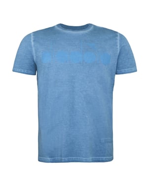 Diadora Logo Heren Blauw T-Shirt