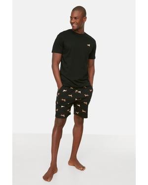 Trendyol Herrar Crew Neck Pyjamas Set