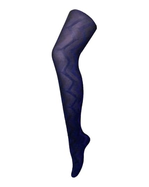 Sock Snob Dames80 denier ondoorzichtig patroon panty's - Blauw Weven